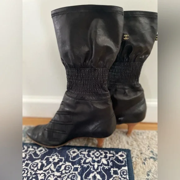 Chanel Quilted Leather Boots - Picture 3 of 5